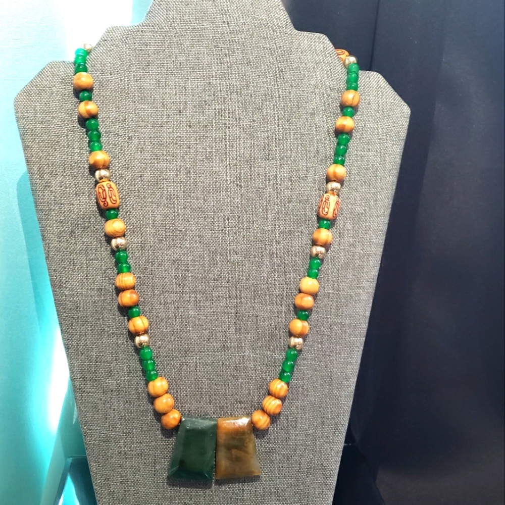 INDIAN AGATE Necklace and Bracelet Set Unisex